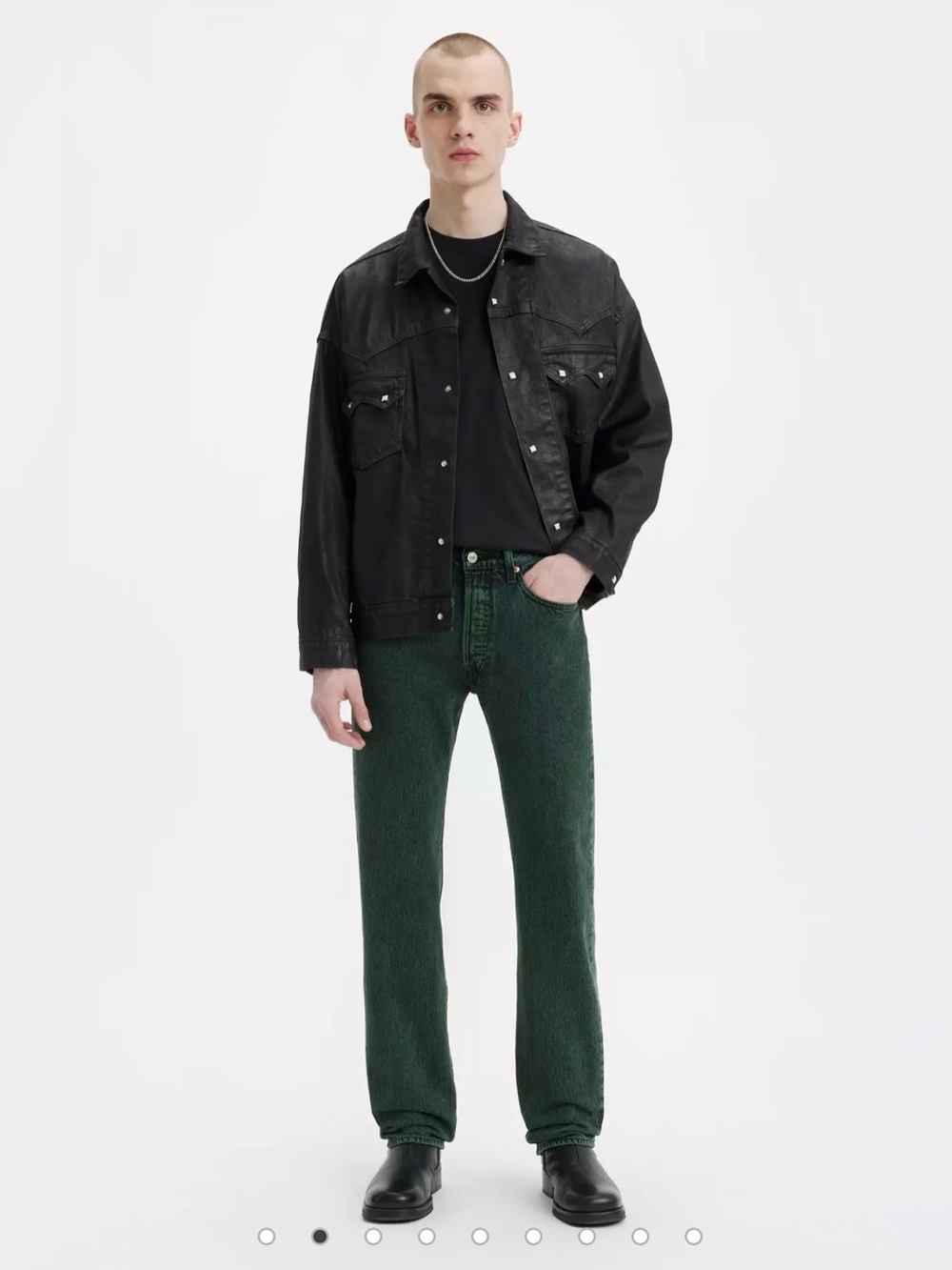 Levi’s Men’s Forest Green Straight Jeans 501